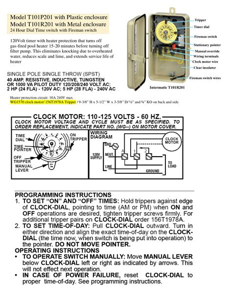 intermatic mechanical timer wiring diagram 